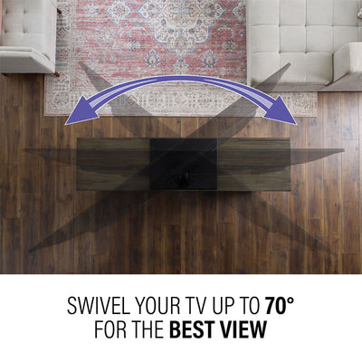 Sanus Extra Large TV Table Top Swivel Base VSTV2-B2, tabletop TV stand swivel diagram