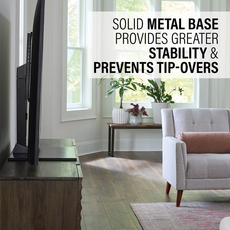 Sanus Extra Large TV Table Top Swivel Base VSTV2-B2, tabletop TV stand weighted-base detail