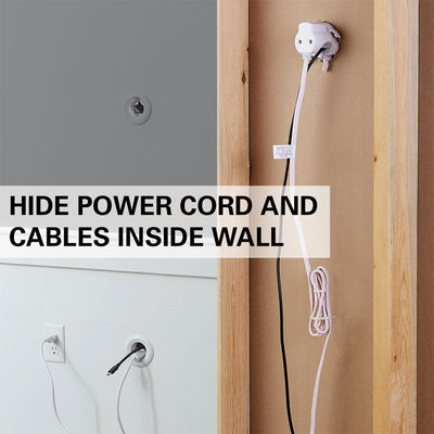 Sanus In-Wall Power Kit for Wireless Speakers WSIWP1-W1, in-wall cable-management system behind wall
