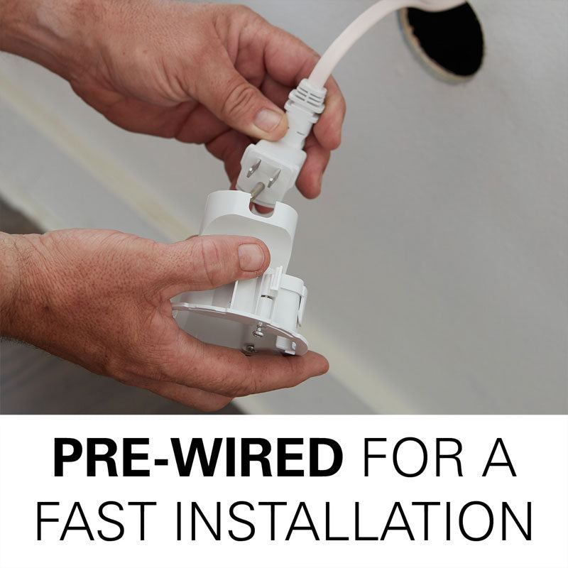 Sanus In-Wall Power Kit for Wireless Speakers WSIWP1-W1, pre-wired in-wall cable-management connector