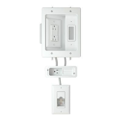 Sanus In-Wall Power Kit for Sound Bars and TV WSIWPSB1-W1, in-wall power kit components
