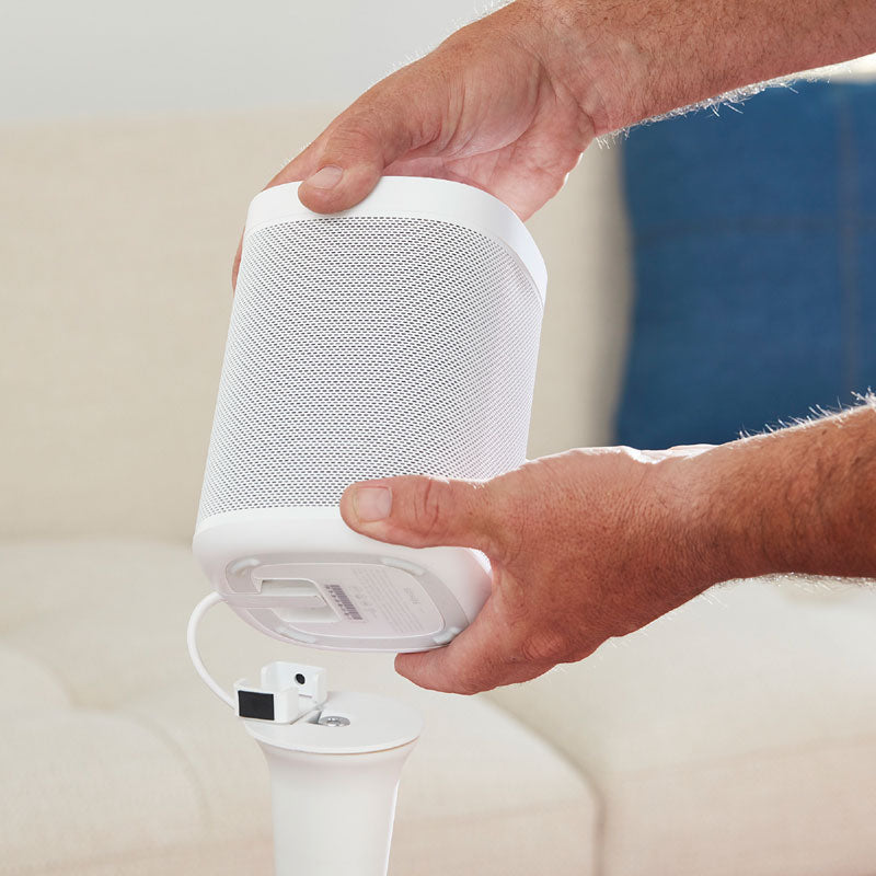 Sanus Sonos Wireless Speaker Stands WSS22-W1, speaker attachment demonstration