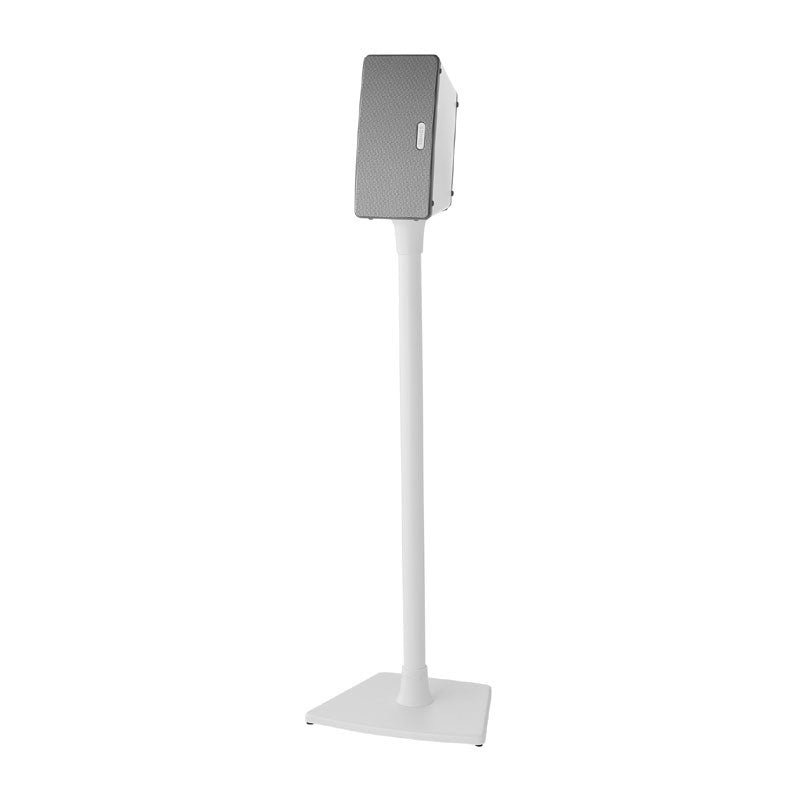 Sanus Sonos Wireless Speaker Stands WSS22-W1, white speaker floor stand side three-quarter view