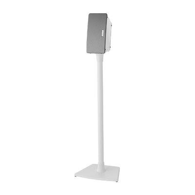 Sanus Sonos Wireless Speaker Stands WSS22-W1, white speaker floor stand side three-quarter view