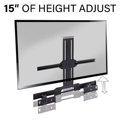 Sanus Soundbar TV Mount WSSATM1-B2, soundbar and display mount height adjustment