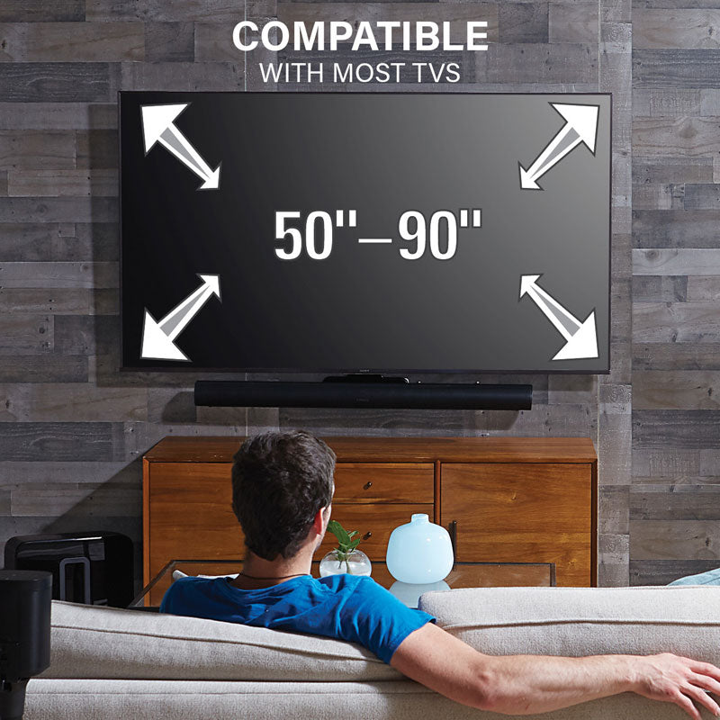 Sanus Soundbar TV Mount WSSATM1-B2, soundbar mount display-size compatibility