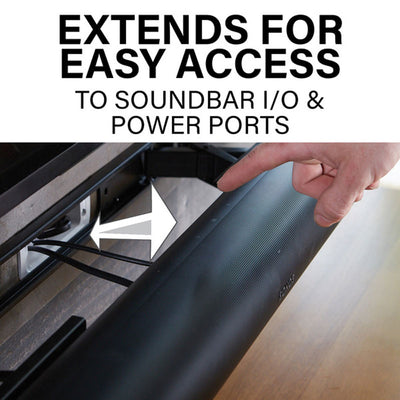 Sanus Soundbar Wall Mount WSSAWM1-B2, extended soundbar mount providing rear port access