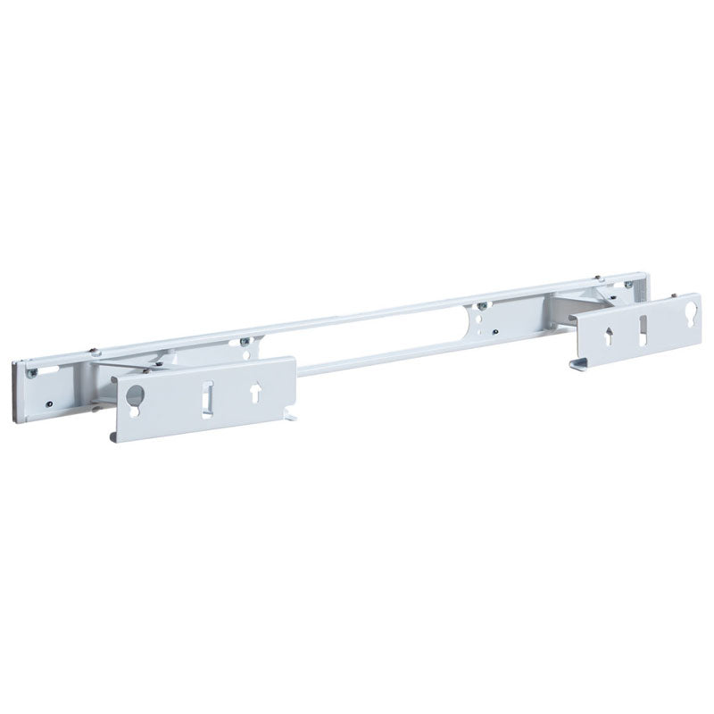 Sanus Soundbar Wall Mount WSSAWM1-W2, silver soundbar wall-mount rail in a front view