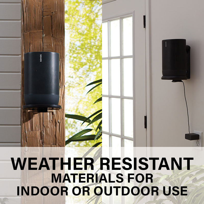 Sanus Speaker Wall Mount WSSMM1-B2, speaker wall mount indoor and outdoor use