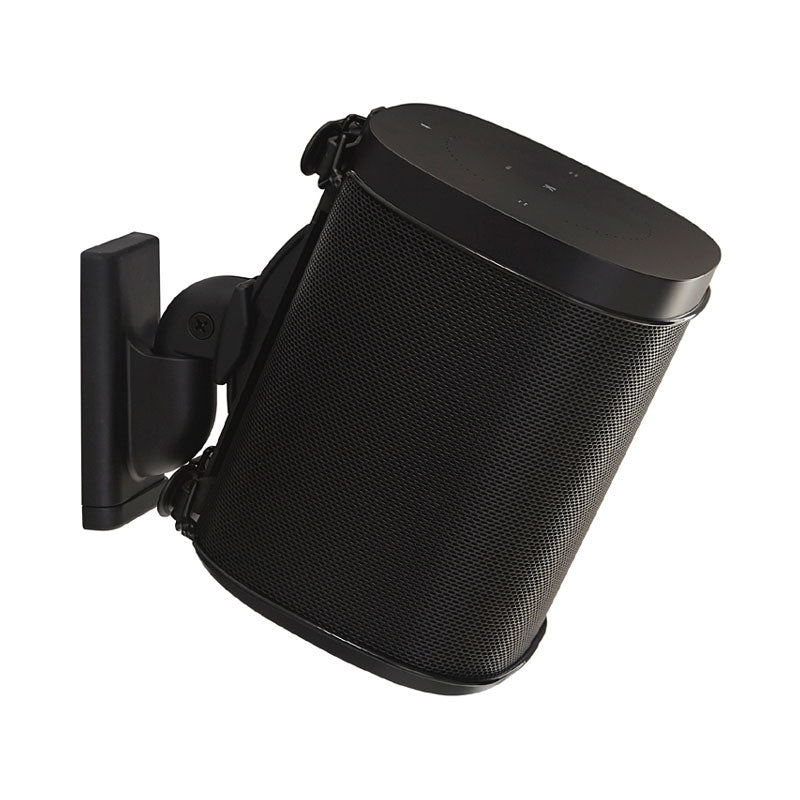 Sanus Wireless Speaker Wall Mount WSWM22-B1, wall-mounted speaker angled downward