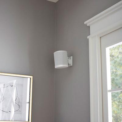 Sanus Wireless Speaker Wall Mount WSWM22-W1, white speakers wall-mounted near window