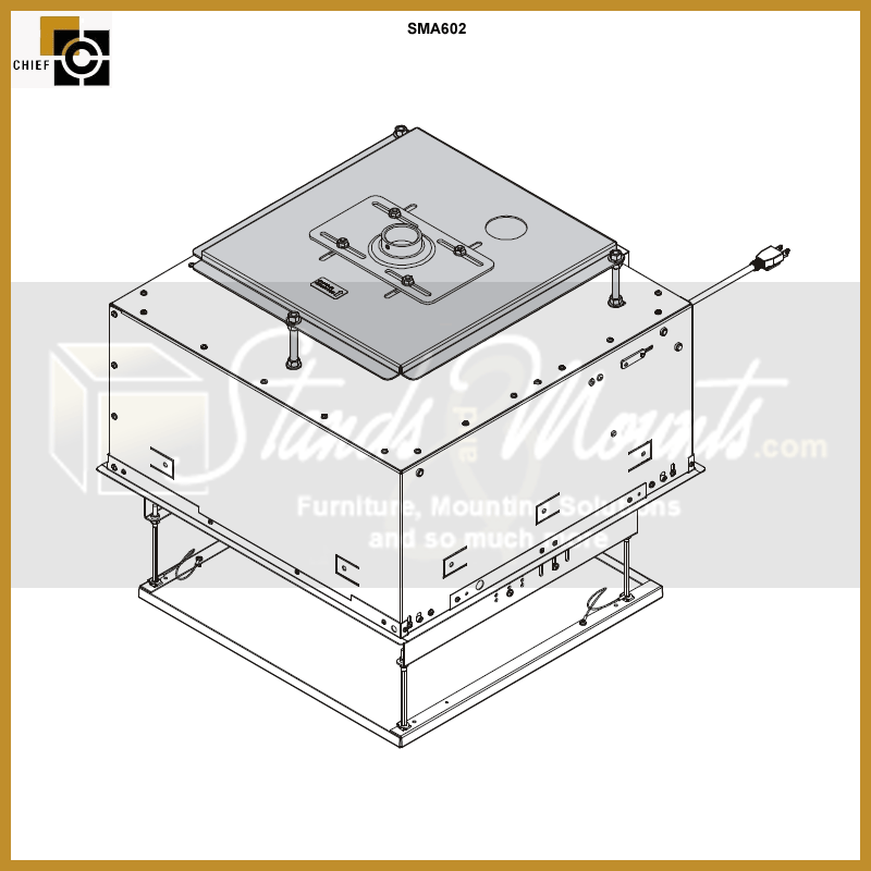 Chief 1.5 inch NPT Mounting Plate for SL151 Lifts SMA602