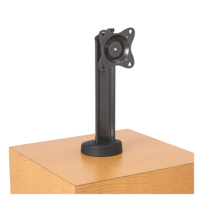 Chief Small Swivel Bolt Down Table Stand STS1, tabletop display mount front view
