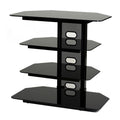 TransDeco Multifunction Audio Stand for 22-35 Flat Screen TVs (Black) TD510CB