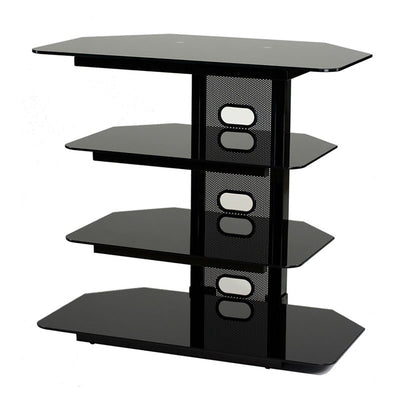 TransDeco Multifunction Audio Stand for 22-35 Flat Screen TVs (Black) TD510CB