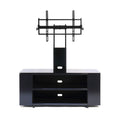 TransDeco Multimedia Cabinet TV Stand (Black) TD987B