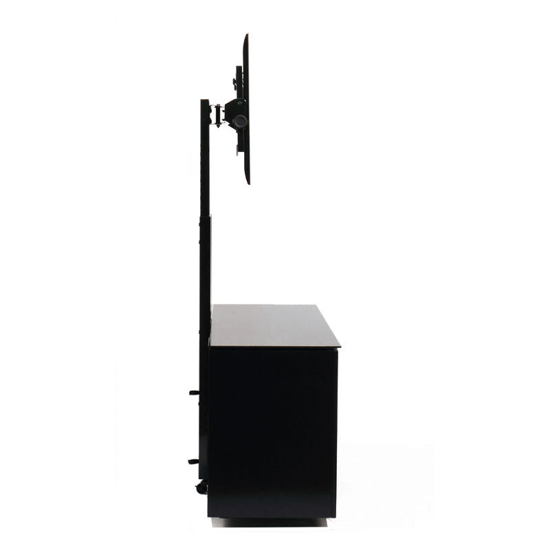 TransDeco Multimedia Cabinet TV Stand TD987B, television stand and media console in a side view