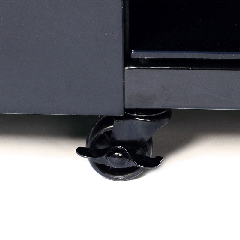 TransDeco Multimedia Cabinet TV Stand TD987B, media console caster wheel in close-up