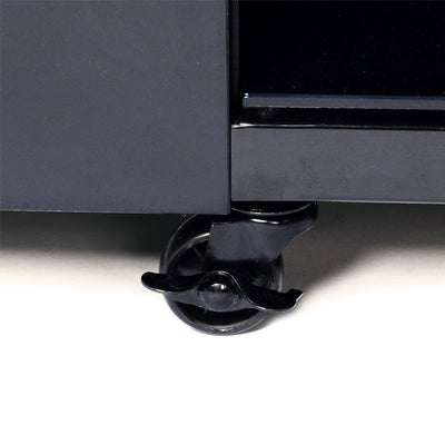 TransDeco Multimedia Cabinet TV Stand TD987B, media console caster wheel in close-up