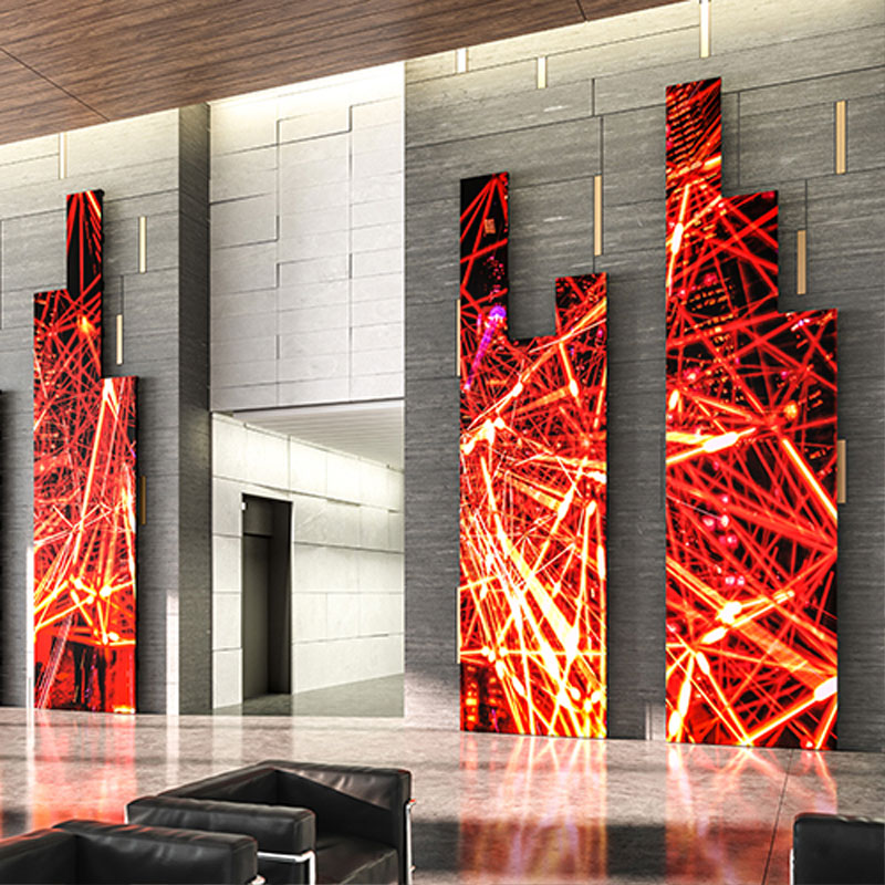Chief TiLED LED Mount TIL1X5PH, digital signage installed lobby view