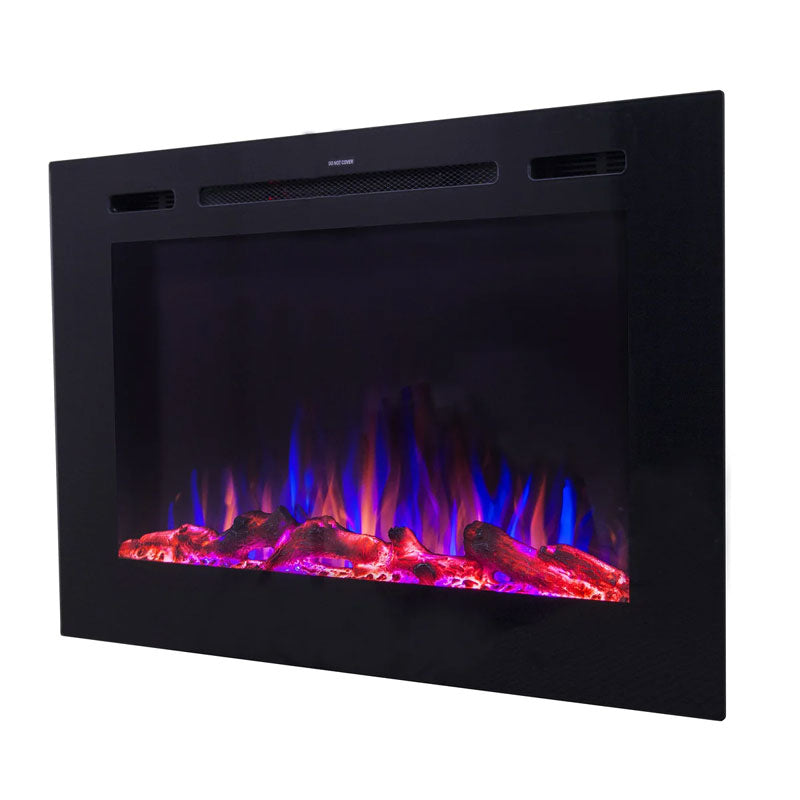 Touchstone Forte Recessed Smart Electric Fireplace 80006, electric fireplace front view