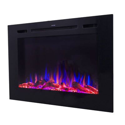 Touchstone Forte Recessed Smart Electric Fireplace 80006, electric fireplace front view