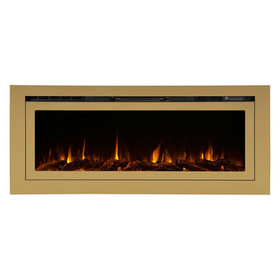 Touchstone Sideline Deluxe Rec Smart Electric Fireplace (60 in, Gold) 86276