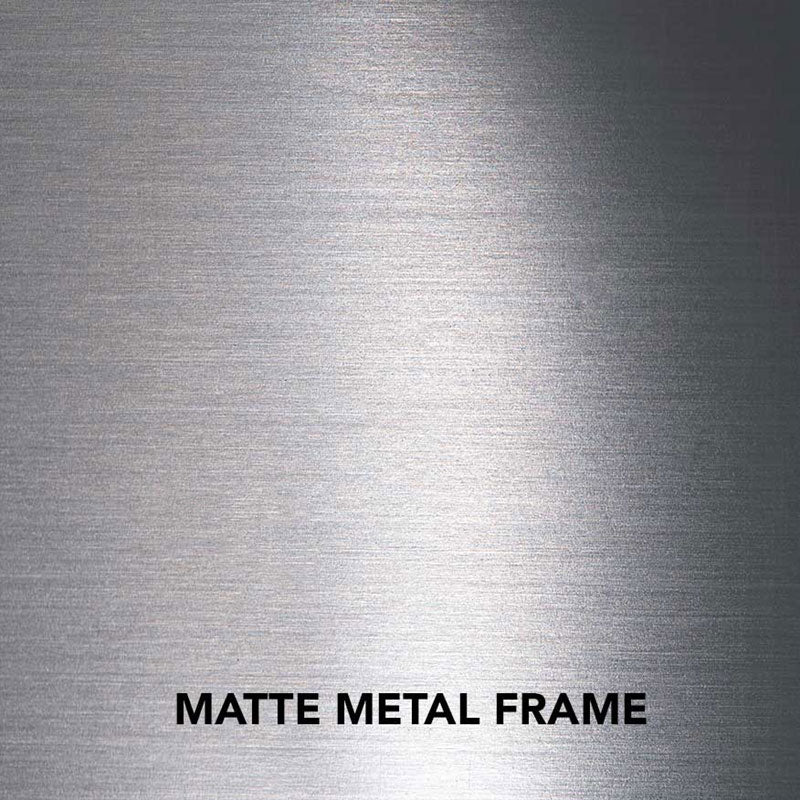 Touchstone Sideline DLX Rec Smart Electric Fireplace 86279, matte metal frame finish texture