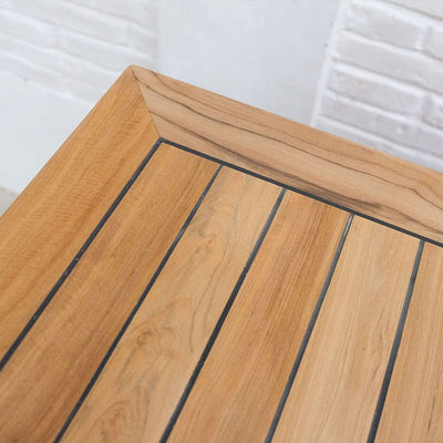 Touchstone TechTeak Outdoor Smart TV Lift Cabinet 70067, wood slatted cabinet top and border detail