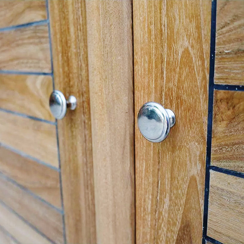Touchstone TechTeak Outdoor Smart TV Lift Cabinet 70067, wood cabinet door knob and slat detail