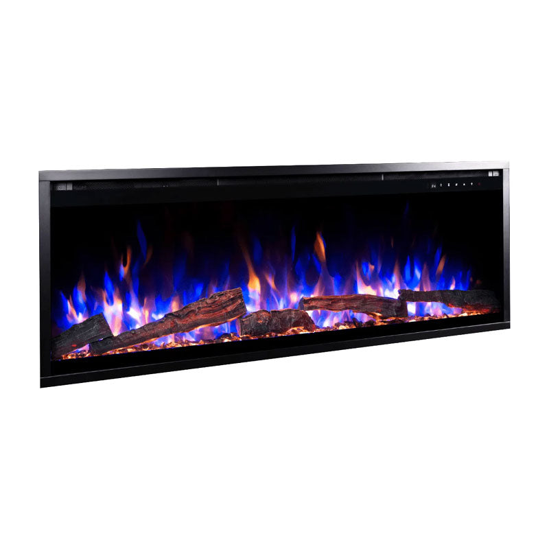 Touchstone Sideline Elite Pro Recessed Smart Electric Fireplace 80057, linear electric fireplace front view