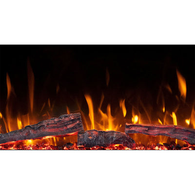 Touchstone Sideline Elite Pro Smart Recessed Electric Fireplace 80063, electric fireplace flame and ember close-up