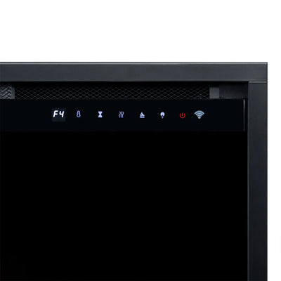 Touchstone Sideline Elite Pro Smart Recessed Electric Fireplace 80063, electric fireplace touchscreen control panel detail