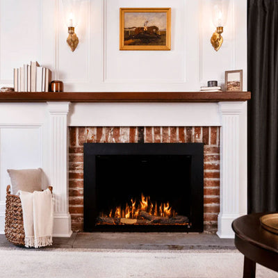 Touchstone Fireplug Pro Smart Electric Fireplace Insert 80072, electric fireplace installed in white mantel