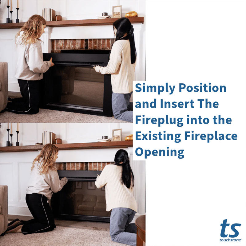 Touchstone Fireplug Pro Smart Electric Fireplace Insert 80072, electric fireplace insert installation steps