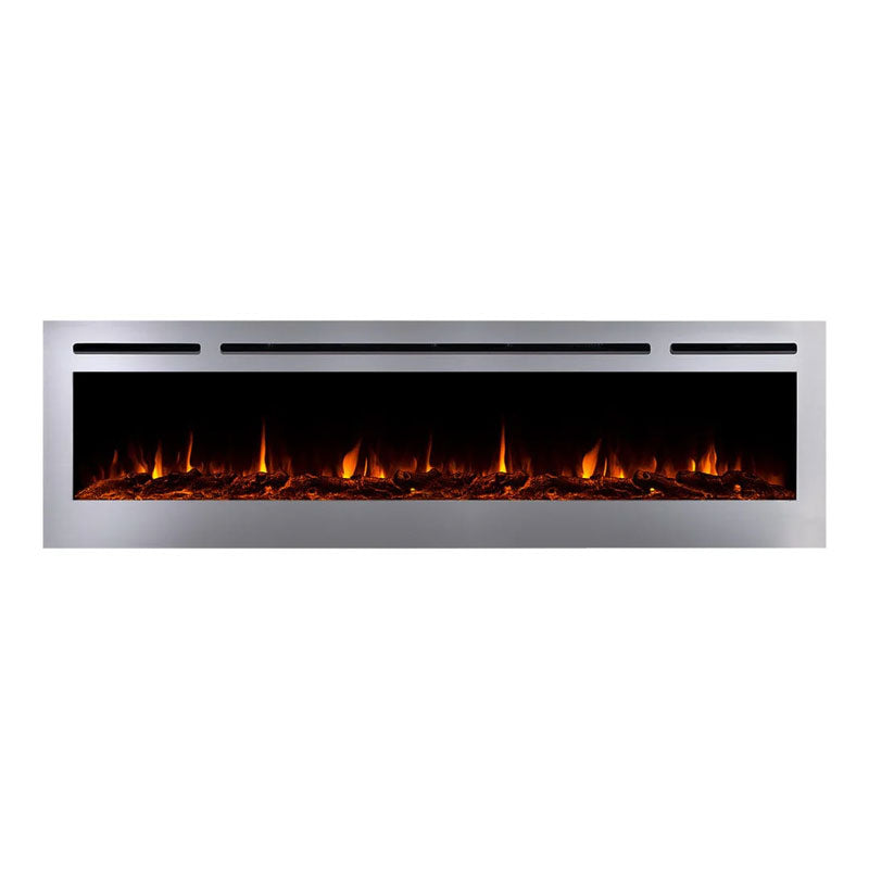 Touchstone Sideline DLX Rec Smart Electric Fireplace 86279, linear electric fireplace front view