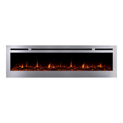 Touchstone Sideline DLX Rec Smart Electric Fireplace 86279, linear electric fireplace front view