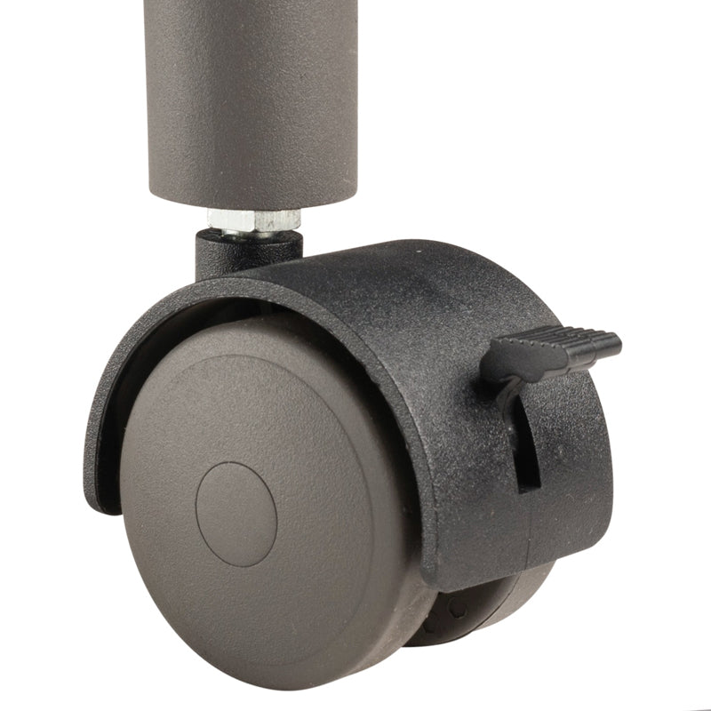 Oklahoma Sound Teacher's WorkPod Desk and Lectern Kit TWP, locking caster close-up