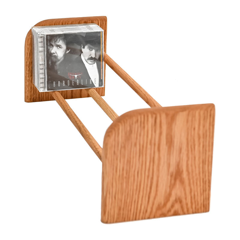 Wood Shed Series 01 Oak Storage Rack TWS-101, wood media storage rack holding compact disc