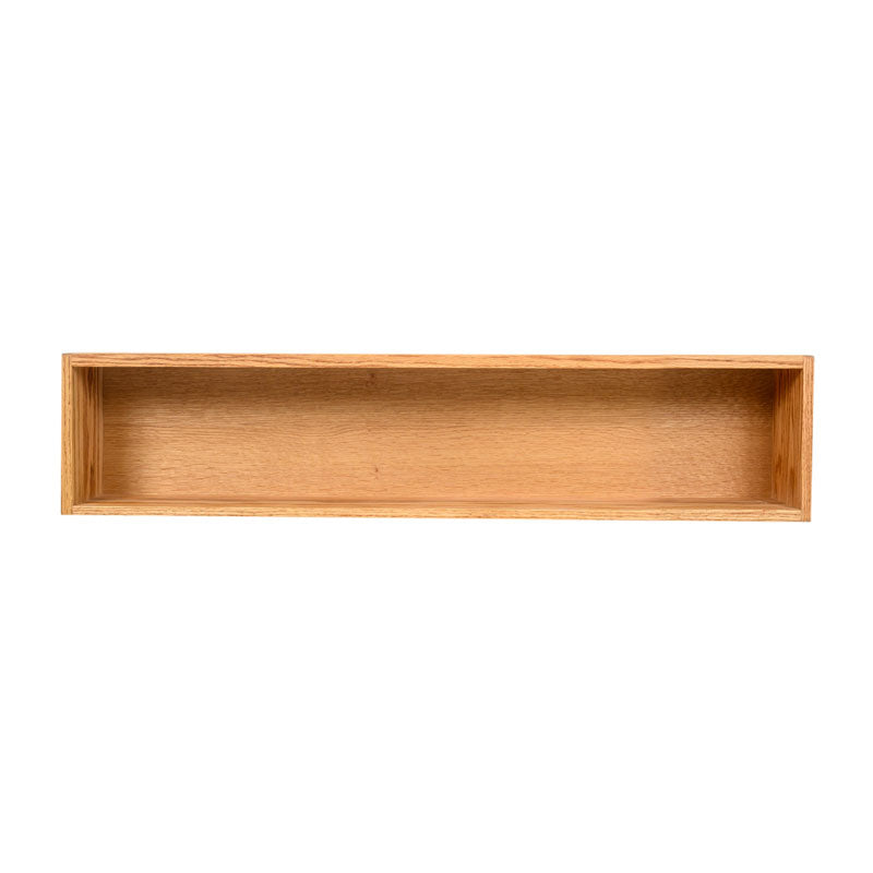 Wood Shed Series 08 Oak Storage Cabinet TWS-108-3W, empty wood wall shelf front view
