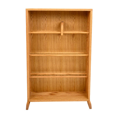 Wood Shed Series 15 Oak Storage Cabinet TWS-415-24, empty wide wood media shelf in a front view