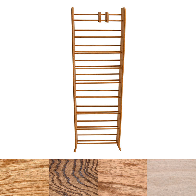 Wood Shed Series 01 Oak Storage Rack TWS-901, wood media storage rack with finish swatches