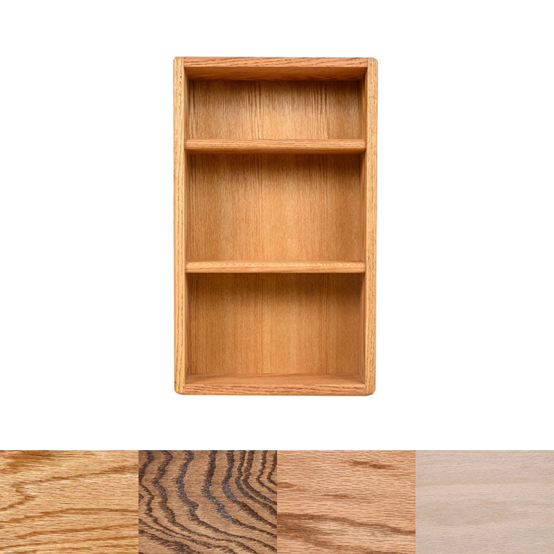 Wood Shed Series 13 Oak Storage Cabinet TWS-313-1W, tall wooden media rack with finish swatches