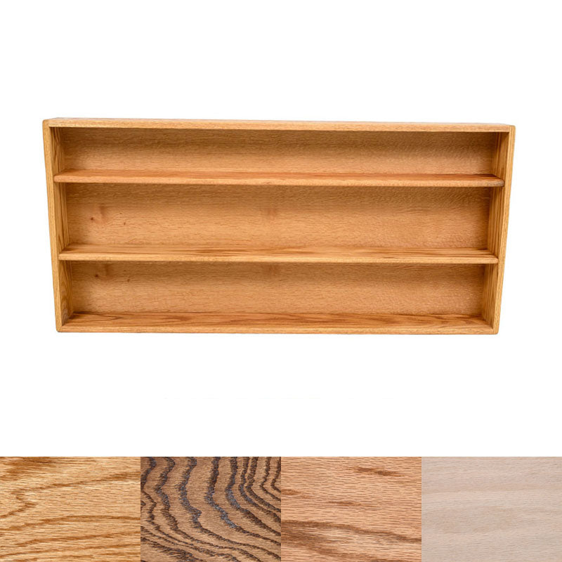 Wood Shed Series 13 Oak Storage Cabinet TWS-313-4W, wooden media rack with finish swatches