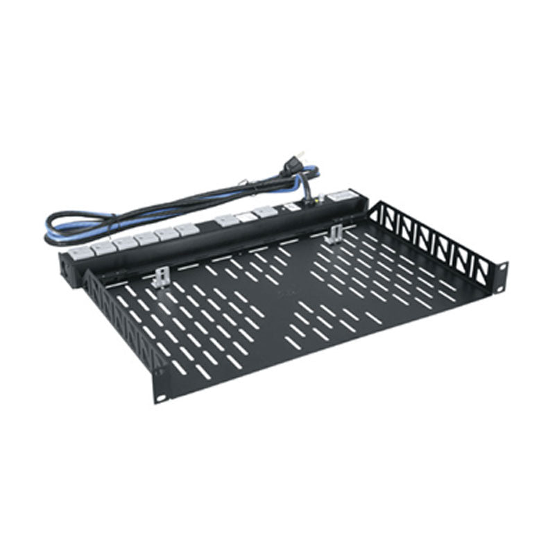 Middle Atlantic Utility Rack Shelf U1V-4, rack shelf with power strip