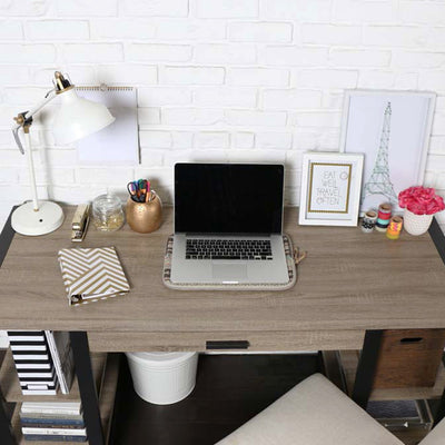 Walker Edison Urban Blend Computer Desk D60UBS30AG, writing desk top workstation view
