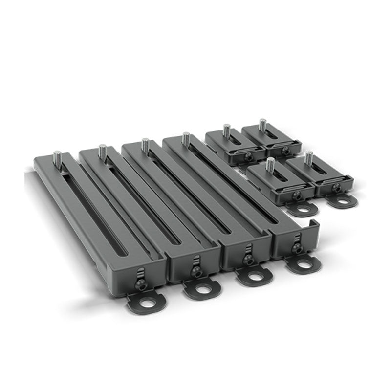 Chief XL Tool-Free Large Venue Projector Mount VCTUW, six gray equipment mounting trays with adjustment hardware