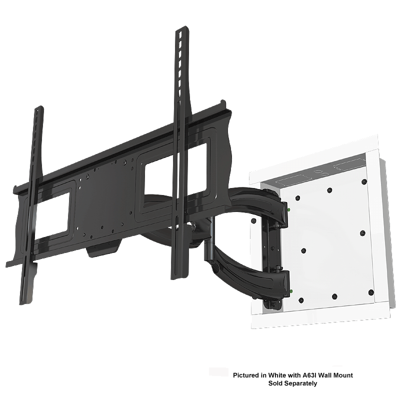 Crimson VersaFit In-Wall System VFB16B, articulating TV wall mount extended front three-quarter view