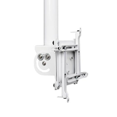 Chief Vertical and Portrait Projector Mount VPAUW, white projector ceiling mount in a rear three-quarter view