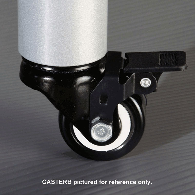 VTI Audio Video Rack Caster CASTERN, locking caster close-up